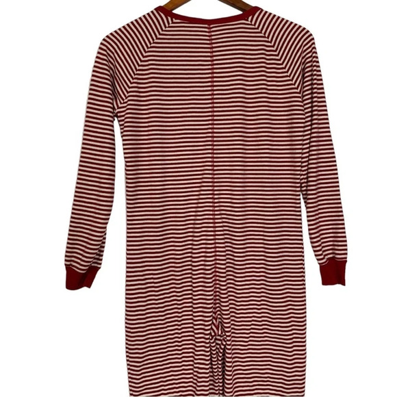 Burt’s Bee’s Baby Women’s Organic Cotton Red/White One  Piece Pajama MEDIUM - Picture 8 of 11
